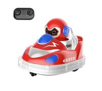 Glow Crashers RC Bumper Cars, Glow Crashers Bumper Cars, with LED Lights and Music, Rechargeable Double Player Toy Cars, Interactive Two-Person Bumper Car Fun (Red)