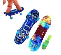 Glow Dedo Skateboard Kit De Tabla De Skate Iluminado - 10 Cm Mini Skate Ruedas De Rodamiento De Precisión Durable ABS Efectos De Luz Electrónicos Habilidades Práctica Juego De Cascada
