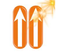 Glow Directional Car Decals - Fluorescent Judgment Stickers Set, Creative Interior Safety Labels, Novice Driver Distance Assist Markers | Practical Low Light Positioning Aid For Car Doors Dashbo