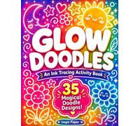 Glow Doodles: An Ink Tracing Activity Book: 35 Watercolor Doodle Designs to Trace with Black Pen for Teens and Adults