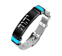 Glow en la oscuridad hebreo Dios pulsera, acero inoxidable tetragrammaton Yahweh símbolo de la fe judía malla brazalete, bendito cristiano hebreo YHVH YHWH nombre de Jehová joyería de Dios, acero