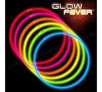 Glow Fever 22” (55,88 cm) Collar de Barras Luminosas Fluorescentes Multicolores - 100 Uds Glow Sticks Bulk - Accesorios Fiesta de Neón para Halloween, Boda y Cumpleaños Fiesta de Luz