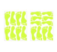 Glow Footprints Stickers - Fluorescent Green Path Decals, Halloween Floor Wall Decoration Sheet Set, Spooky Trail Scene Peel Stick Art Ornament | Usage Scenario For Home PART EVENT Decoration Indoor