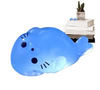 Glow In The Dark Animals | Seal Figures For Doll House - Exquisite Cute Resin Theme Party Favors Supplies Decoration, Easter Stuffer, 0.75x0.75x0.43 Inches