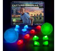 Glow in The Dark Capture The Flag - Starter Set | Ages 8+ | Outdoor Games for Kids 8-12+ | Glow in The Dark Outdoor Toys | 8-12 Year Old Boy Birthday Gifts | Flag Football & Sports Gifts for Boys