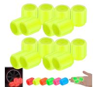 Glow-In-The-Dark Car Tire Valve Cap Set, Fluorescent Valve Caps, Waterproof Luminous Car Tire Valves Caps, Easy To Install No Tool Required For Vehicle Bikes (Yellow,32pcs)