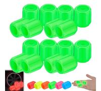Glow-In-The-Dark Car Tire Valve Cap Set, Fluorescent Valve Caps, Waterproof Luminous Car Tire Valves Caps, Easy To Install No Tool Required For Vehicle Bikes (Green,16pcs)