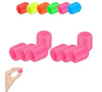 Glow-in-The-Dark Car Tire Valve Cap Set, Glow Valve Stem Caps, Luminous Night Rider Valves Cover Durable Easy to Install No Tool Required, for Most Vehicle Tires (Pink)