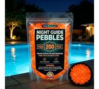 Glow in the Dark Garden Stones Outdoor, Colorful Glow-in-the-Dark Garden Stones for Outdoor Walkways, And Plant Decoration; Also Used for Aquarium & Fish Tank Landscaping (Orange,200 Pcs)