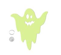 Glow in the Dark Ghost - Cartoon Scary Ghost Email | Truco o procesar cargas de bolsas | Decoración de Halloween iluminada | Spooky Glow Prop para o la puerta de la ventana | Accent sai