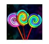 Glow In The Dark Lollipop Wand Sticks,revolving Lollipop Glow Sticks Fluorescent Party Carnival Dance for Kids Adults Concert Atmosphere Props Birthda