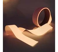 Glow In The Dark Marker Washable Woven Fabric Reused Fluorescent Ribbon Luminescent Party Supplies Decor for Headbands, Bridal Bouquets, Tree Marking,Gift Wrapping(3cmx1m)