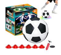 Glow in The Dark Music Soccer Ball Set - Outdoor Training Toy | with Pump | Light Up Musical Football Game Set With Air Pump & Roadblocks, Interactive Parent-Child Sports Training Gift For Boys & Girls