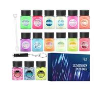 Glow In The Dark Pigment - 15-Color Self-Glowing Dye Powder | Safe, Long-Lasting Luminous Pigments For Nail Polish, Slime, Resin, Art Crafts, And DIY Coating Projects