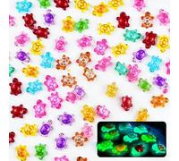 Glow in The Dark Resin Turtle Charms Cute Mini Sea Turtle Beads for DIY Crafts Nail Art Jewelry Making Ocean Theme Decorations 0.6x0.8cm 1 Box