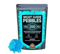 Glow In The Dark Rocks Outdoor | 200 Pieces Glowing Garden Walkway Rocks | Outside Glowing Pebbles | for Walkway Yard Backyard Pathway Driveway Patio Landscaping Fish Tank Aquarium Terrarium