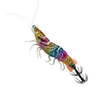 Glow in The Dark Squid Jigs - 3.15 Inch Slow Sinking Octopus Artificial Bait, Realistic Shrimp Fishing Lures for Freshwater, Lakes, Rivers, Sea, Underwater Trolling