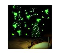 Glow in the Dark Stars Ceiling, 6 Sheets Luminous Wall Stickers Fluorescent Star Pattern Self Adhesive Glow in the Dark Stickers for Kids Room Wall Ce