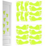 Glow In The Dark Stickers For Kids - 2 Sheet Halloween Footprint Decorating Stickerss | Shoes Footprint Stickers | Halloween Realistic Sticker Scene Layout Ornament Peel And Stick Wall Art