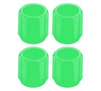Glow In The Dark Valve Stem Caps | 4 Pack, Rubber, Green/Blue Luminous | No Battery, Night Safe, Waterproof | Car Truck Motorcycle Bicycle Tire Accessory For Men