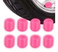Glow in The Darks Valve Stem Caps 8 Pack - Universal 0.3 Inch Tire Valve Caps, Lumiinous Wheel Rim Accessories | For Cars, SUVs, Trucks, Motorcycles, Bicycles & E-Bikes Night Safety Use