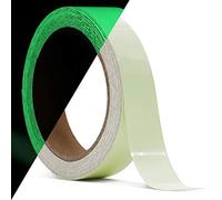 Glow Mania Cinta Adhesiva Fluorescente 10m x 25mm, Pegatina Verde Luminosa Brillan en la oscuridad, Cinta de Seguridad Impermeable Autoadhesiva para Escaleras, Paredes, Escalones y Señales de Salida