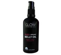 Glow Organics Aceite para el vientre durante el embarazo, previene estrías y cicatrices, cuidado de la piel orgánico durante la maternidad, absorción rápida, ritual diario seguro durante el