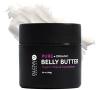 Glow Organics Mantequilla abdominal 100% orgánica, previene las estrías y tonifica la piel