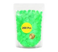 Glow Pebbles - Colorido resplandor en rocas de jardín oscuro, 200 piedras luminosas de resina resistente al agua, rocas decorativas que brillan para jardín de caminos, patios, patios, patios, peces