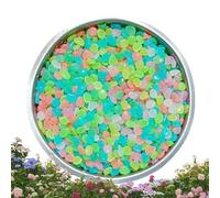 Glow Rocks - 500 Pieces Decorative Pebbles, DIY Colorful Glow In The Dark Rocks For Garden, Mixed Color Glowing Rock Decorations For Yard Garden Pond Aquarium Fish Tank Fireplace Potted Plant Indoor