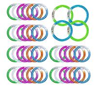 Glow Sticks 40pcs 6 Color Led acrílico Led Glow in The Dark Prailets Financiamiento Jelly Light Up Bracelet 80 para Concierto CARMEATRO Carnival Halloween Party Favors Color Aleatorio en Las Pulseras