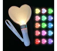 Glow Sticks - Heart Shape Light Wand 15-Color LED Color Changing Princess Wand High Brightness Light Stick | Glow Sticks for Kids Girls Boys, Concerts, Festivals, Birthday Parties, Celebration Event