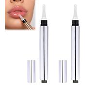 Glow Tulip Lip Plumper, 2 piezas de aceite labial Glow Tulip, Glow Tulip Lip Plumper 2 ml, bálsamo labial para rellenar e hidratar (plateado)