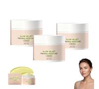Glow Velvet Priming Cream, Primer Trucco Idratante E Minimizzante Dei Pori, Pelle Liscia E Radiosa, Tenuta A Lunga Durata, Skincare Coreana, 50g (3 Unidades)