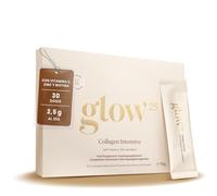Glow25® Collagen Intensive - Tripéptidos, vitamina C, zinc y biotina | Colágeno marino hidrolizado premium con tripéptidos, vitamina C, zinc y biotina - Péptidos de tipo 1 y 3