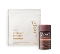 Glow25® Duo Balance & Colágeno Hidrolizado - fórmula tribiótica 3 en 1 + colágeno hidrolizado con vitamina C - péptidos tipo 1 y 3