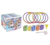 GLOWAYS 030916PA - Juego para niños - Regalo - Actividad Manual de cumpleaños - Original - Creación de Joyas - A Partir de 6 años - Kit de Pulseras de Arena para Crear - Ocio Creativo - Juego para