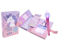 GLOWAYS - Diario Secreto Electrónico - Juguete para Niños - 037727 - Rosa - Papel - Diario Íntimo - Cumpleaños - Brillo - Regalo - Bolígrafo Mágico - Tinta Invisible - Código - A Partir de 6 años