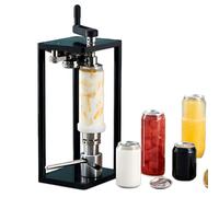 Glowdora Cerradora Manual De Latas, 10 Latas/Min. Selladora Rotativa Manual De Acero Inoxidable para Frascos De Altura Y 3,8 A 6,6 Pulgada Selladora De Latas para Pet Y Latas De Aluminio