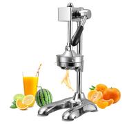 Glowdora Exprimidor De Cítricos Profesional, Exprimidor De Naranjas Manual, para Limón, Lima Y Naranja, con Base En U, De Acero Inoxidable. Silver
