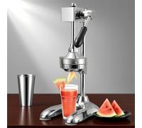 Glowdora Exprimidor De Limón Profesional, Prensa De Naranjas, Exprimidor Manual De Hierro Fundido, Trituradora con 2 Moldes para Jugo Fresco Rápido, Puestos De Limonada. Silver