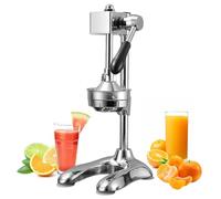 Glowdora Exprimidor Manual Comercial, De Acero Inoxidable, Exprimidor Profesional De Cítricos para Cocina, Accesorio De Cocina para El Hogar, Exprimidor De Naranjas Manual Silver