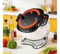 Glowdora Olla Salteadora Automática Portátil De 6 L con Rotación De 360° Y 3 Velocidades Ajustables, Inicio Inteligente con Un Solo Clic. Procesador De Alimentos para Saltear, Guisar Y Cocinar. 220V