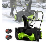 Glowdora Quitanieves Eléctrico, Motor Sin Escobillas De 3500 W, Ancho De 20 Pulgadas 2batteries