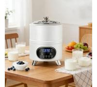 Glowdora Yogurtera Comercial, Fermentadora De Acero Inoxidable De Grado Alimenticio, Temperatura Programable Y Temporizador, Calentamiento Uniforme De 360°, Gran Capacidad para Yogur White-8L