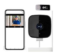 Glowflip Security Camera,5G Dual-Band Smart 2MP Security Camera, Person Detection, Color Night Vision 24/7 Recording & Smart Alerts, Effortless Sharing & Comprehensive Control (While+Black,64G)