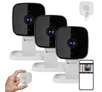 Glowflip Security Camera, 5G Dual-Band Smart 2MP Security Camera with HD Night Vision, Voice Intercom Support and WiFi Mobile Monitoring for Living Room Baby Room Pet Areas (3 Pcs)