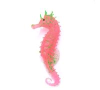 Glowing Aquarium saehorse - Floating Fish Tank Accessory, Luminous Water Ornament for Office Desk, Realistic Marine Animal Figurine, Decorative Tank Habitat for Betta or Guppy, Cute Aquatic Décor