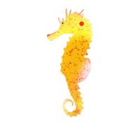 Glowing Aquarium saehorse - Floating Fish Tank Accessory, Luminous Water Ornament for Office Desk, Realistic Marine Animal Figurine, Decorative Tank Habitat for Betta or Guppy, Cute Aquatic Décor
