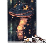 Glowing Baby Crocodile Puzzles Imposible,desafío para Adultos Juego Educativo 1000 Piezas Obra De Arte De Juego De para Adultos Y Niños A Partir De 12 Años 1000pcs (75x50cm)